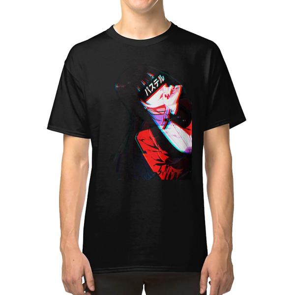 \"CRIMSON\" - Estetisk Cyberpunk Kakegurui Design T-skjorte XL