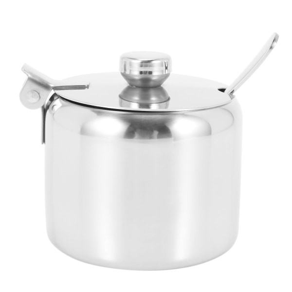 Stainless Steel With Lid And Spoon Sugar Bowl Spice Jars Spice Jars Tableware Spice Containers