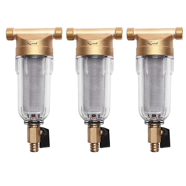 3X 4-punkts spyttevandsfilter forfilter kobber bly forfilter tilbageskylning til fjernelse af rustforurenende stoffer
