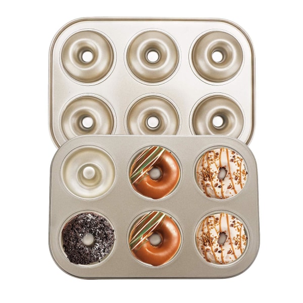Madeleineform, non-stick donutform, 2-delad donutbakform, kolstål donutformar, donutbakning