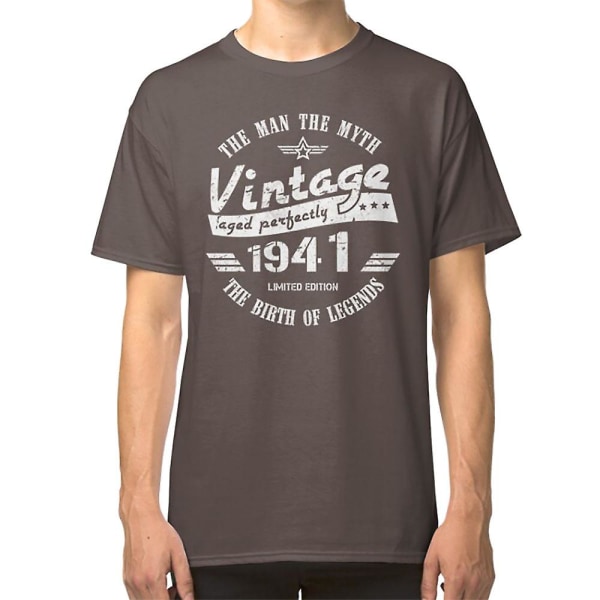 Vintage 1941 - 80-årspresent för män T-shirt darkgrey L