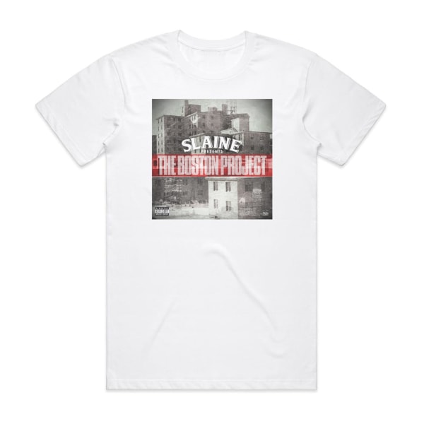Slaine The Boston Project Album Cover T-Shirt Vit XXXL