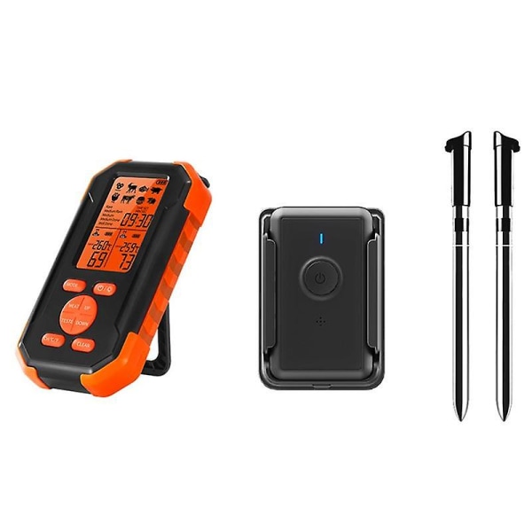 Digital Trådlös Kötttermometer - Matlagningstermometer med 2 Sondes - Förprogrammerade Temperaturer - För