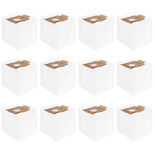 12-pack dammsugarpåsar för Deebot Ozmo T8 T8 Max T8-serien T9-serien N8 N8 Pro robotdammsugare