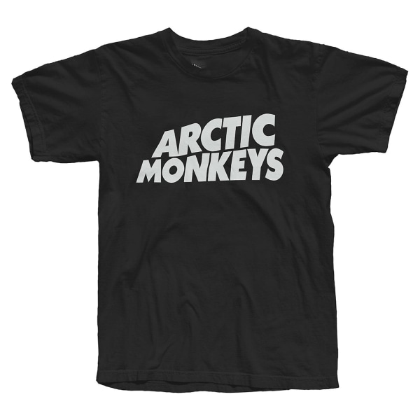 SVART T-SHIRT för Arctic Monkeys 'KLASSISK LOGO' M