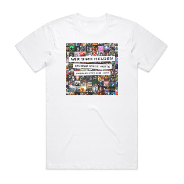 Wir sind Helden Tausend Wirre Worte Lieblingslieder 2002 2010 Albumkansi T-paita Valkoinen XXXL