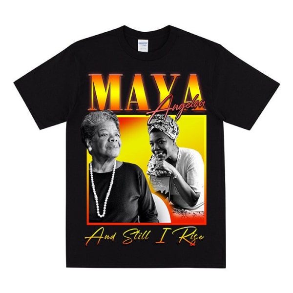 MAYA ANGELOU Hyllning T-shirt Black L