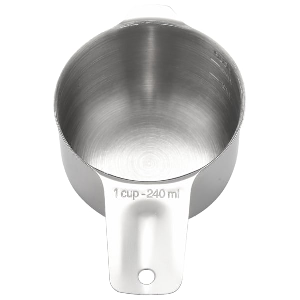 Mätkoppssats med 7 koppar och 1/8 kopp kaffesked, mätkoppar i rostfritt stål, 7-pack