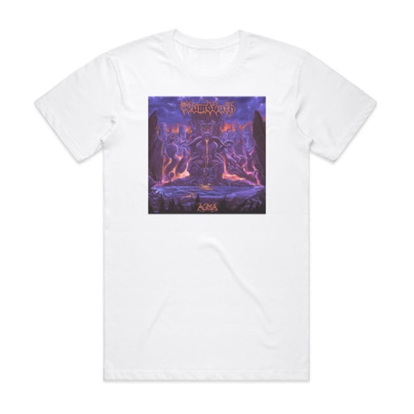 Wombbath Agma Album Cover T-Shirt Vit M