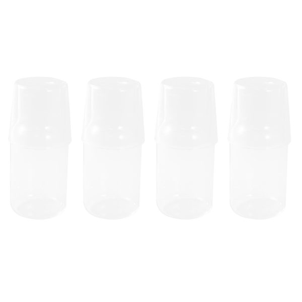 4X vattenflaska med tumbler glas varm och kall vattenflaska set vid sängen vattentank hög temperatur