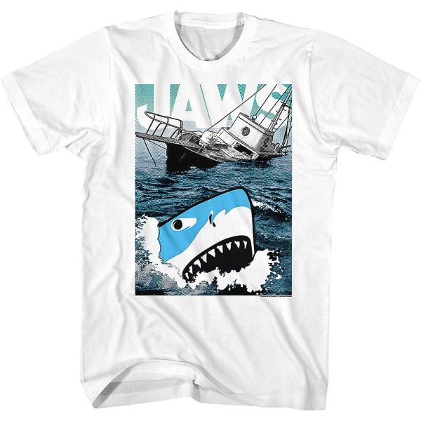 Cartoon Shark Jaws T-Shirt L