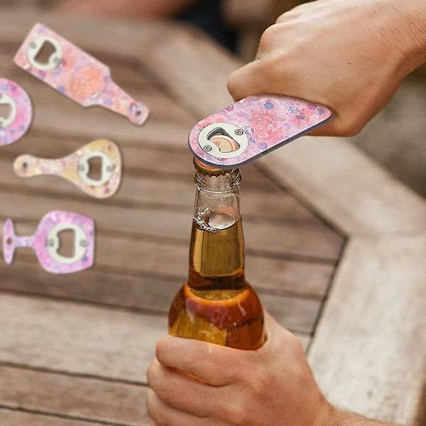 Pullonavaajan Insert-setti, 20 sarjaa pyöreitä upotettuja pullonavaajia DIY-avaimenperän olutvääntimen purkkirobottia varten