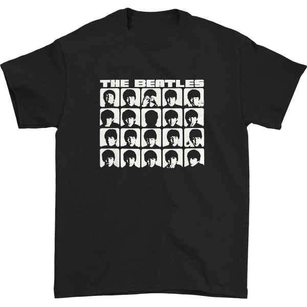Beatles Hard Days Night Faces Mono T-shirt XL