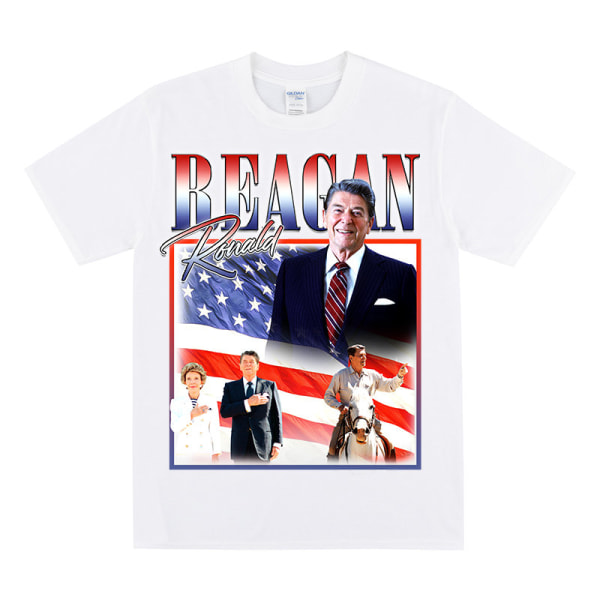 RONALD REAGAN Homage T-shirt White L