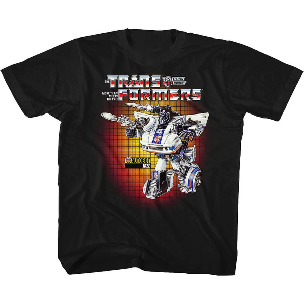 Ungdoms Box Art Jazz Transformers T-shirt M