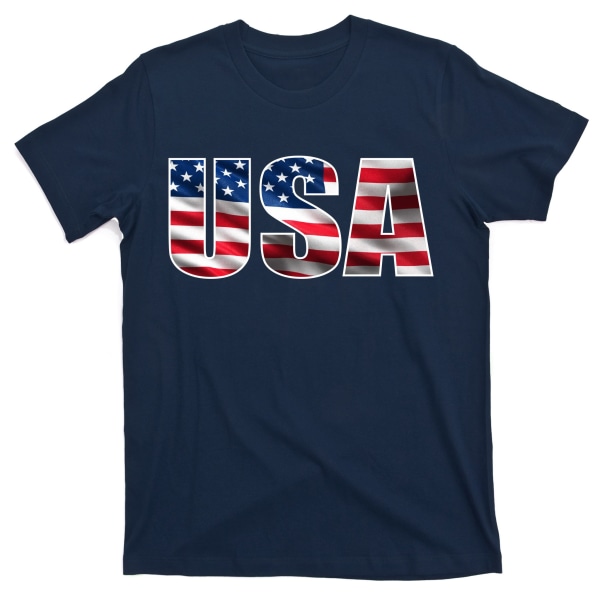 T-shirt med USA-flag og holdlogo XL