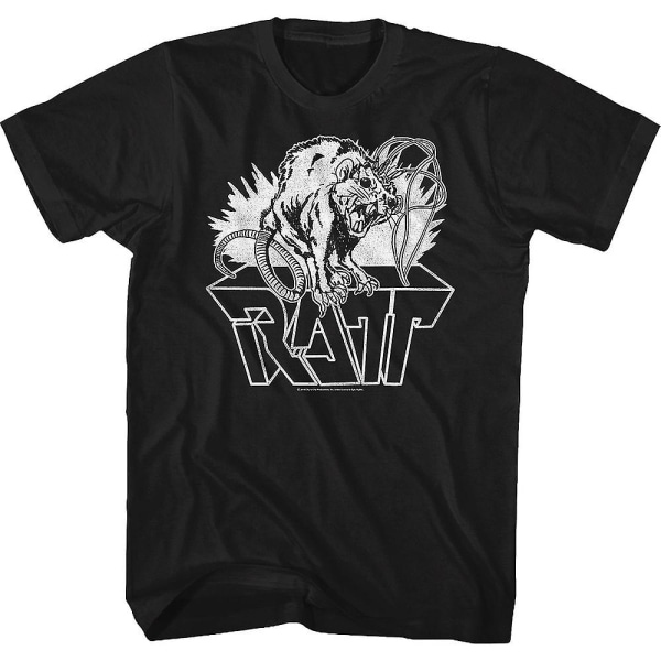 Sort og Hvid Ratt T-Shirt M