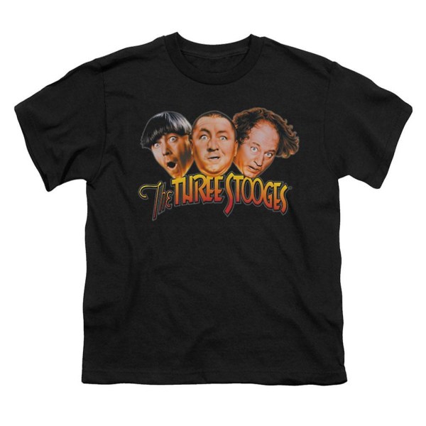Tre Stooges Tre Huvud Logo Ungdom T-shirt M
