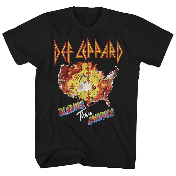 Def Leppard T-shirt Blazing Thru America Tour Def Leppard Shirt XL