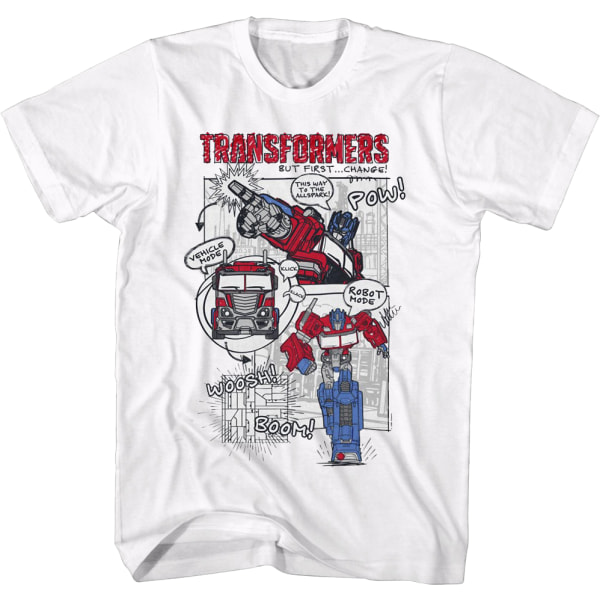 Optimus Prime Comic Book Artwork Transformers T-shirt S