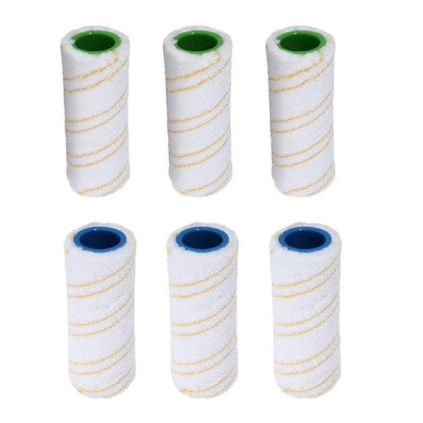 6-pack Mikrofibervalsborste Tillbehör Ersättning Ro För Fc3 Fc3d Fc5 Fc7 Sladdlös Golvrengörare