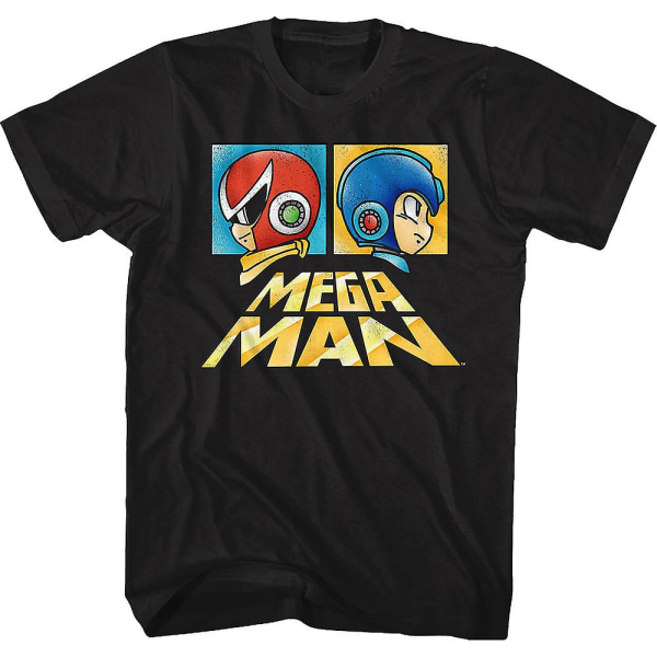 T-shirt med Proto Man och Mega Man-profiler XXXL