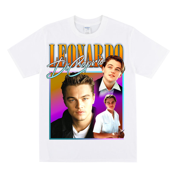 LEONARDO DICAPRIO Kunnianosoitus T-paita Naisille White XXXL