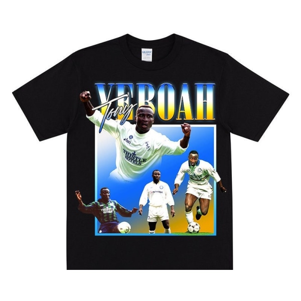 TONY YEBOAH Homage T-shirt för Leeds fans Black S