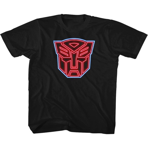 Ungdom Neon Autobots Logo Transformers T-shirt M