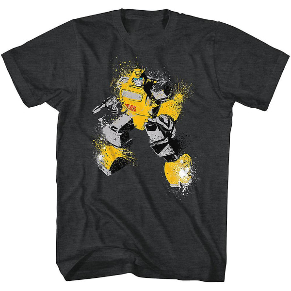 Bumblebee Paint Splatter Transformers T-skjorte M