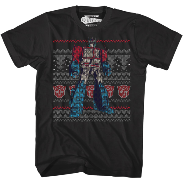 Optimus Prime Falsk Grim Jultrøje Transformers T-shirt L