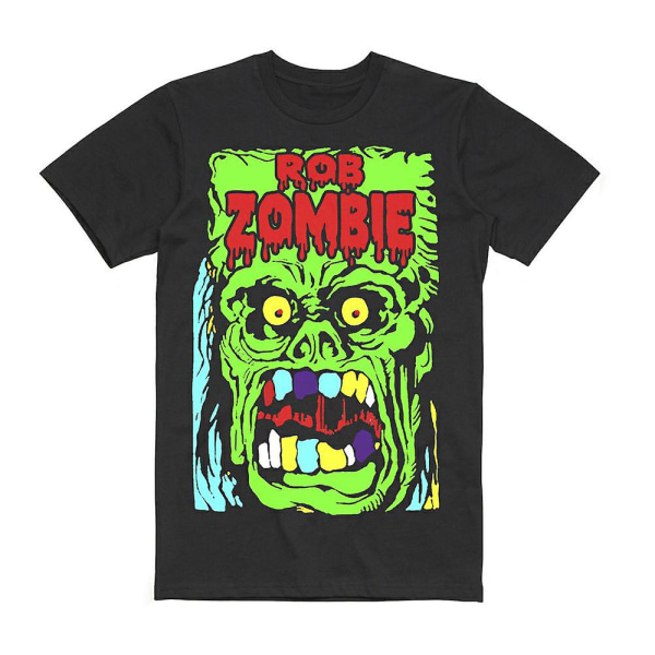 Rob Zombie Ugly Face 2019 Date Back T-paita XL