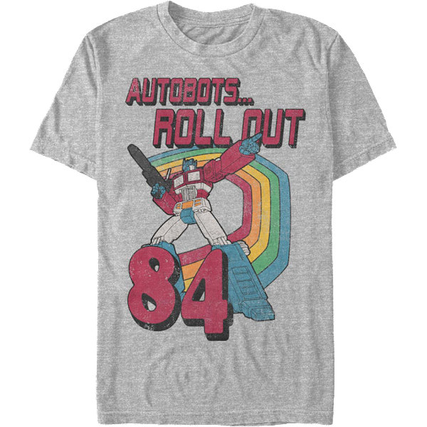 Rainbow Roll Out Transformers T-paita XL