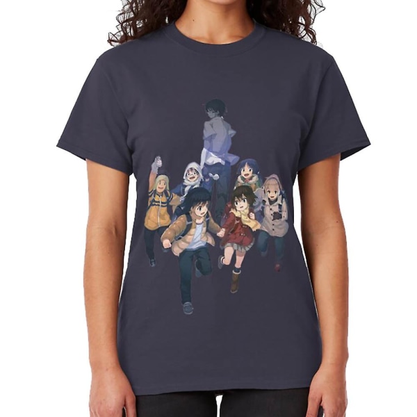 Slettet anime trist T-shirt navy M