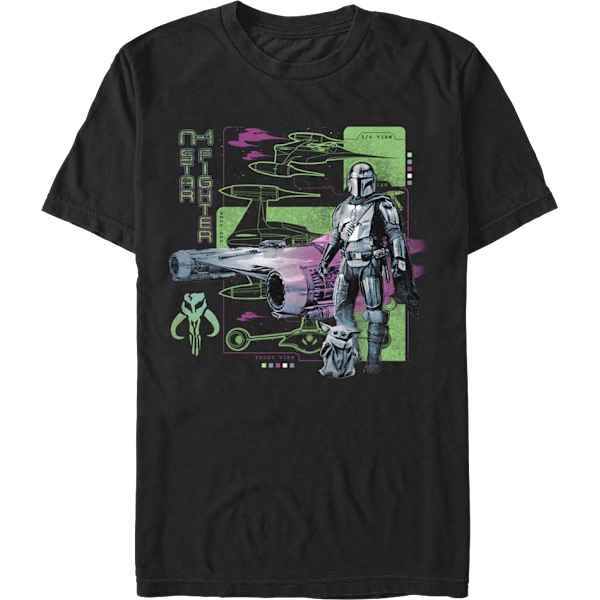 Vintage Mandalorian N-1 Stjernefighter Star Wars T-shirt XL