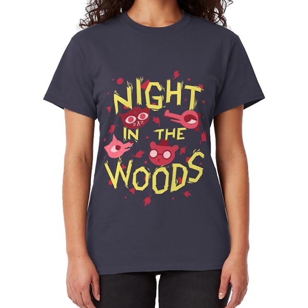 Night in the Woods - kaikki hahmot yöversio T-paita black XXL