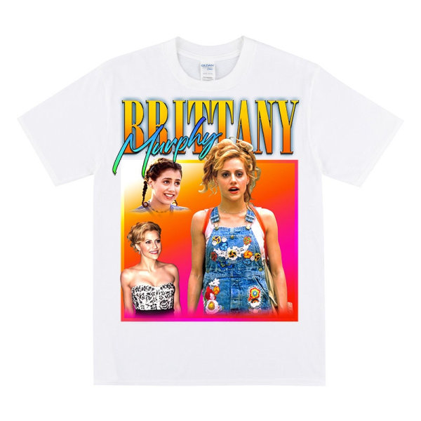 BRITTANY MURPHY Homage T-shirt för kvinnor White XXXL