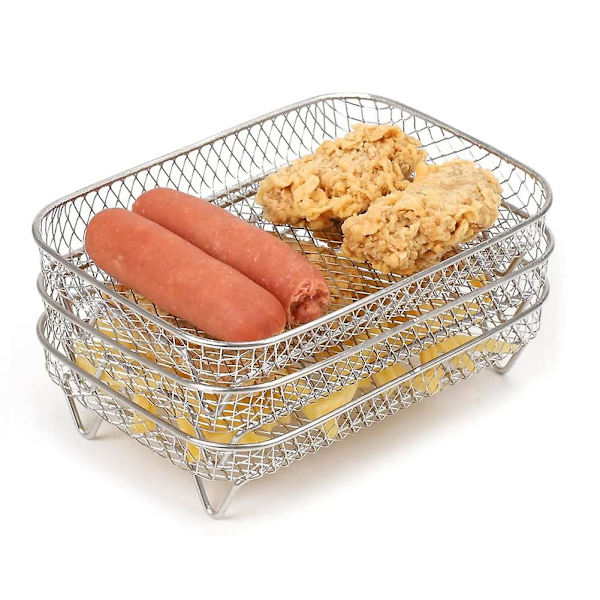 Stackbart avvattningsställ för stekbräda, 3-lagers, för Ninja Food DZ201 DZ401 tillbehör