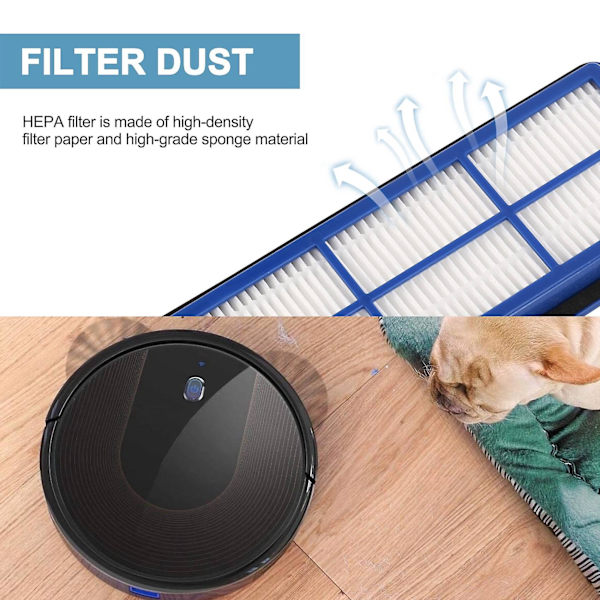Set för Eufy Robovac 11s Max, robovac 30c Max, Robovac G10, Robovac G30, Edge - 13 delar Ersättningsdyna