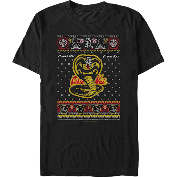 Dojo Logo Väärennös Ruma Joulupaita Cobra Kai T-paita M