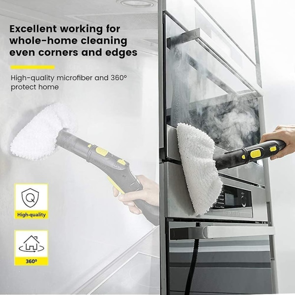 Vaskbare kluter (4 for gulvmunnstykker + 4 for manuelle munnstykker) for Karcher Easyfix Sc2, sc3, sc4, sc5 Steam