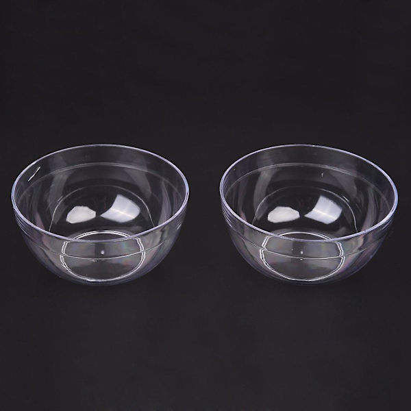 Kvinnor 9cm x 4.5cm DIY ansiktsmask klar plastskål mixer stativ 2 st
