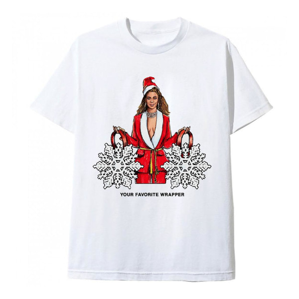 Beyonce Holiday White T-shirt Din favoritomslag XXXL