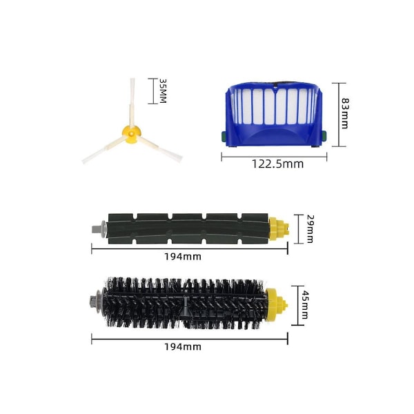 Reservdelar Dammsugar Ersättningskit för 595/650/528/620 Serie Tillbehör
