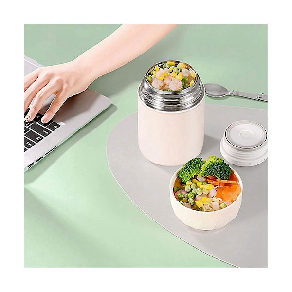 Termosbehållare, 500ml Rostfritt Stål Termosbehållare, Mat Termos Lunchbox, Termoskopp, Fo