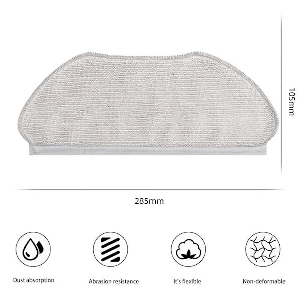 10 Tillbehör för 360 X100 / X100max Robotdammsugare Tvättsbar Huvud- och Sidoborste Mopp Cl