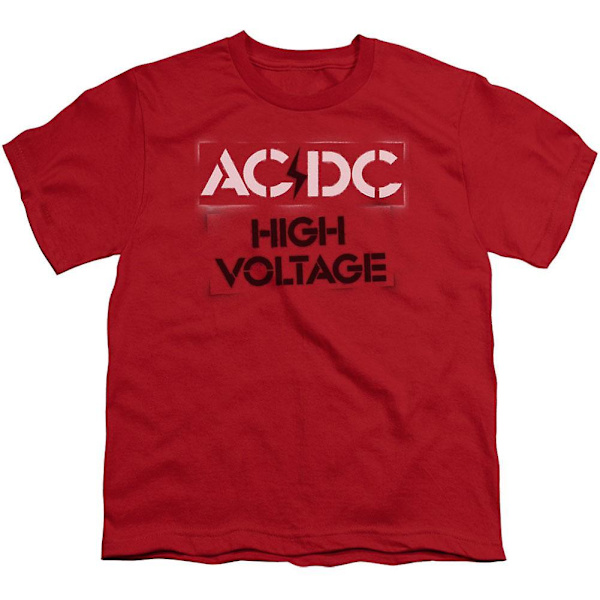AC/DC Højspænding Stencil Ungdom T-shirt M