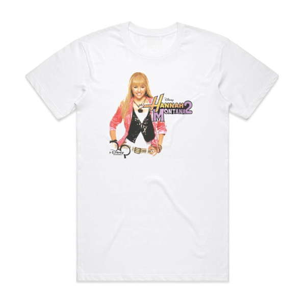 Hannah Montana Hannah Montana 2 Meet Miley Cyrus Album Cover T-shirt Vit S
