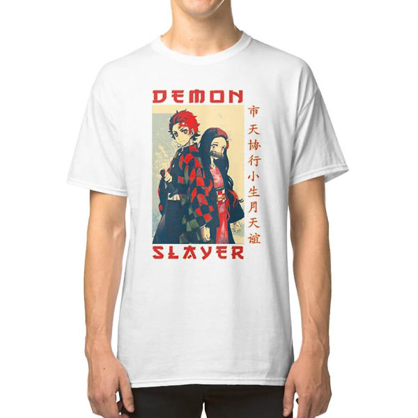 Japansk Demon Slayer Fantasy Anime Kamado Nezuko Tanjiro T-shirt XXL