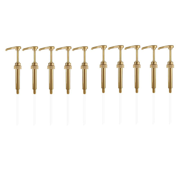 10 stk Kaffe Melkete Dispenser Sirup Pumpe Gull Væske Dispenser Sirup 8ml Juice Flaske Dispenser